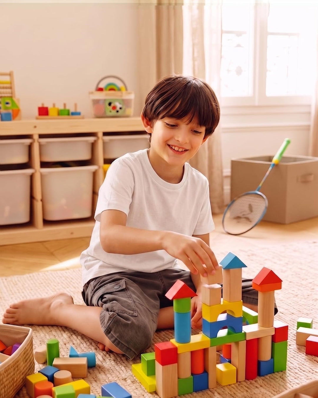 LAPASA Kinder T Shirt 100% Baumwolle 4er Pack Unisex 3-13 Jahre/ 95-165 Jungen Mädchen K01 3-4 Jahre