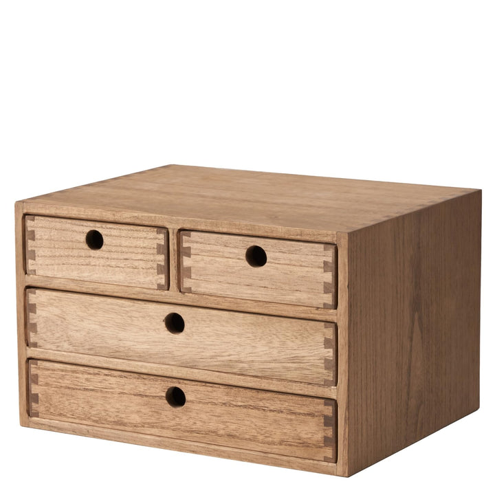 KIRIGEN Holz Schreibtisch-Organizer mit Schubladen Heimarbeitsplatz Bürobedarf Holz Aufbewahrungsbox