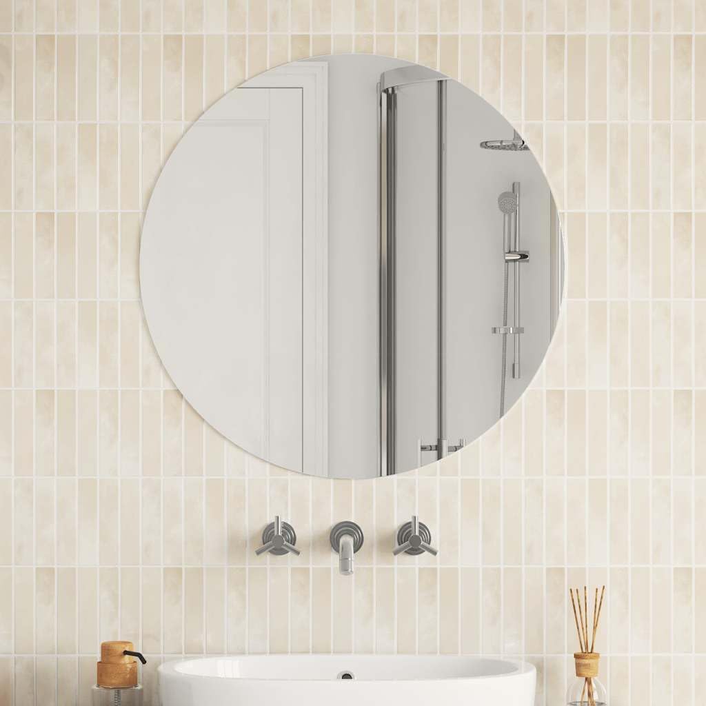 vidaXL Wandspiegel 70 cm Glas Flurspiegel Wand Deko Spiegel Spiegelfliesen Bad 27.6L x 27.6B cm Ohne