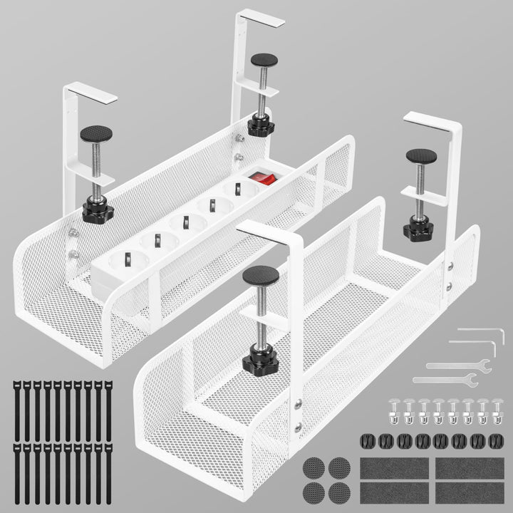 Kabelkanal Schreibtisch Ohne Bohren, 2 Stück Kabelmanagement Schreibtisch Kabelhalter Kabel Organize