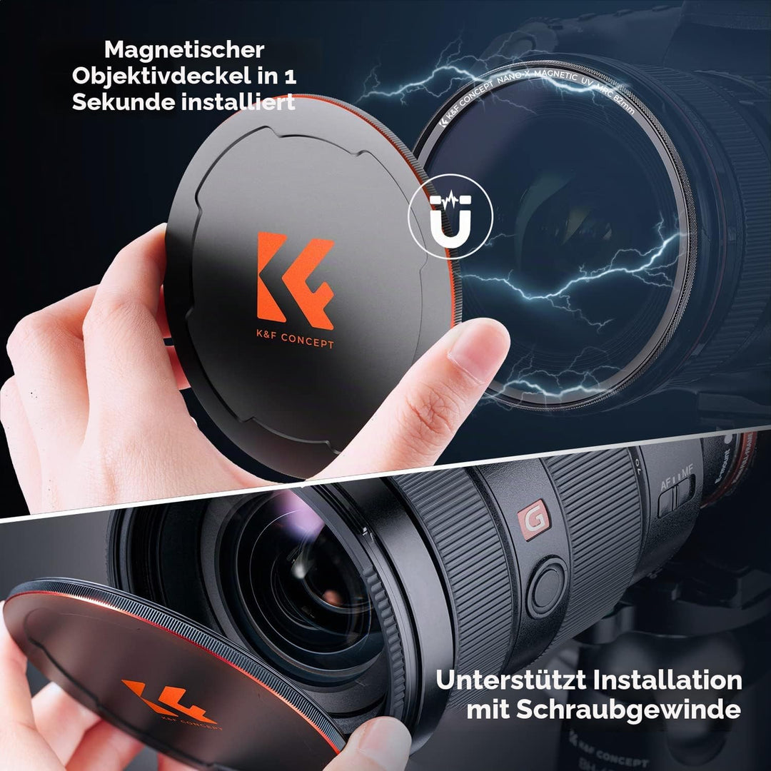 K&amp;F Concept X-Serie 52MM Magnetischer MCUV Filter mit Objektivdeckel Schutzfilter Ultraviolett-Filte