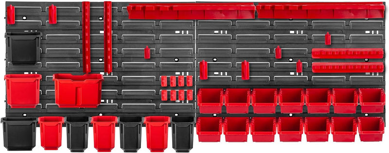 KADAX Werkstattregal, 116x39cm Werkzeugwandregal aus robustem Kunststoff, UV-Resistentes Lagersystem