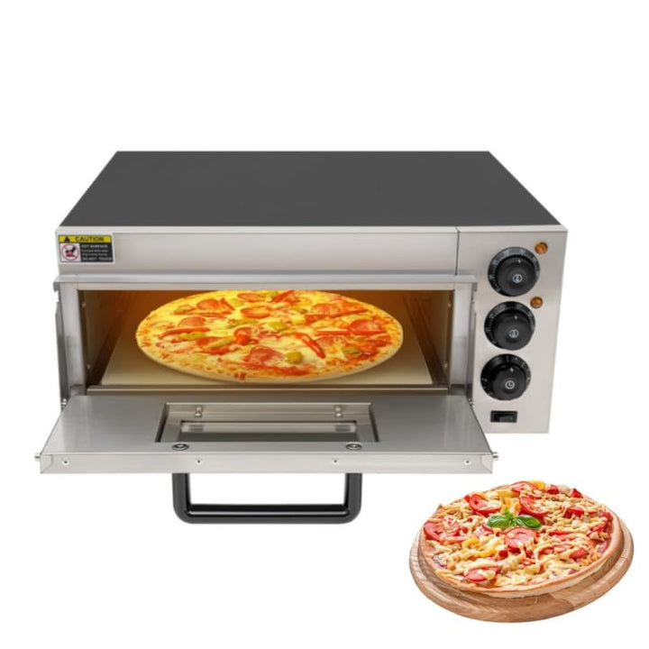 Pizza Backofen, Pizzaofen Elektrisch, 2000W 220V Kammer Pizzabackofen bis 400 °C, Pizza Ofen inkl. S