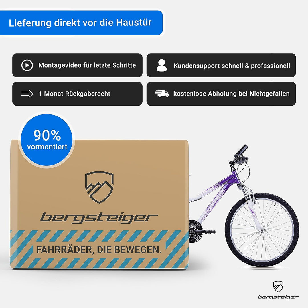 Bergsteiger Verona 24 Zoll Kinderfahrrad, geeignet für 8, 9, 10, 11 Jahre, Shimano 18 Gang-Schaltung
