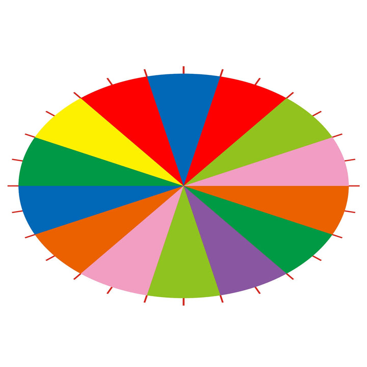 SPYMINNPOO Regenbogen Schwungtuch, 3/3,6/6 Meter Bunt Fallschirm für Kinder Spielzeug, Mehrfarbiges