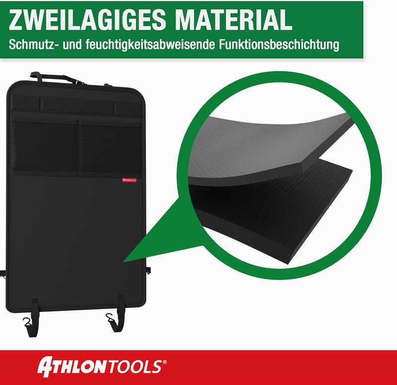 ATHLON TOOLS Rückenlehnen-Schutzmatte beschichtet, Rückenlehnenschutz Auto Kick-Matte, verstärkt - m