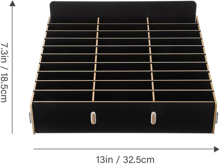 Operitacx Holz Handy Aufbewahrungsbox Mit 30 Gitter Fächer Nachhaltiger Desktop Organizer Für Büro U