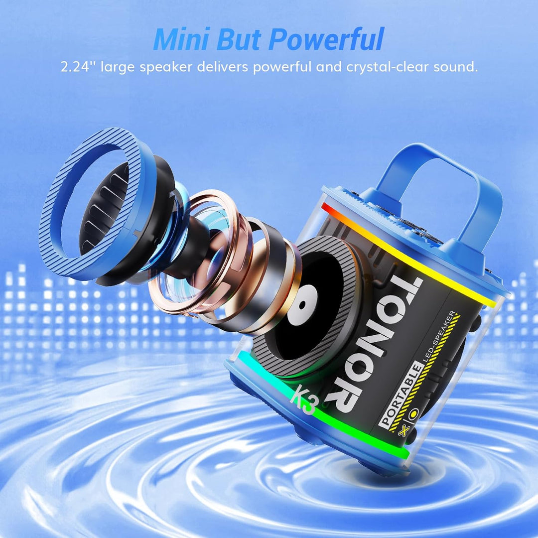 TONOR Mini-Karaoke-Maschine mit zwei kabellosen Mikrofonen, tragbarer Bluetooth-Karaoke-Lautsprecher