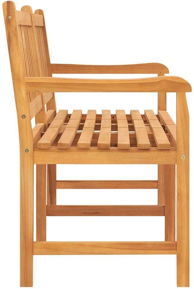 vidaXL Teak Massiv Gartenbank 3-Sitzer mit Tisch Klapptisch Sitzbank Parkbank Holzbank Massivholzban