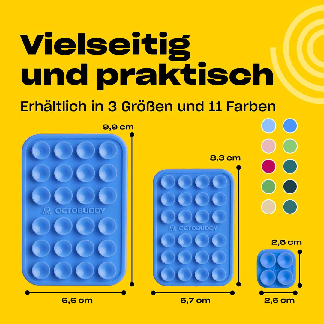 OCTOBUDDY Classic - Silikon-Saugnapf Halterung fürs Handy - rutschfeste Saugnapfhalterung für iPhone