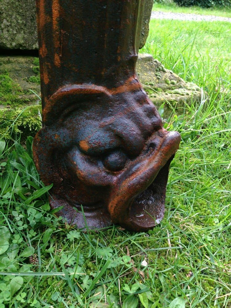 Antikas - Fallrohr Auslauf, Wasser-Speier Fisch, Ablauf/Einlauf Dachrinne u. Brunnen