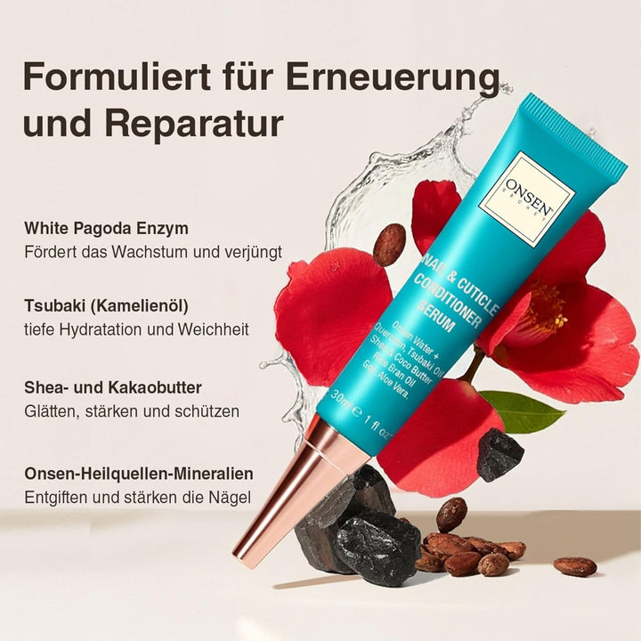 Reparaturcreme für Nagelhaut (30ml) Onsen - Feuchtigkeitspflege für Trockene Nagelhaut - Tiefenpfleg
