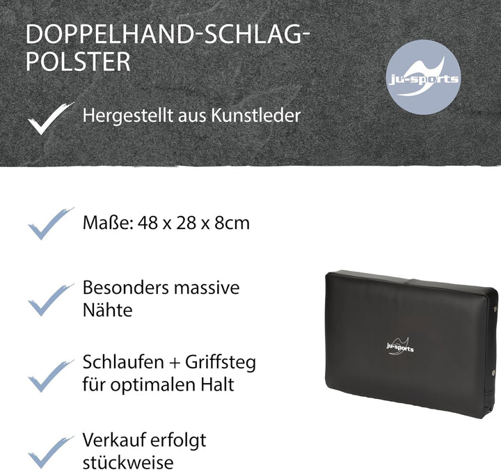 Ju-Sports Doppelhand Schlagpolster Kampfsport 1 STK I Grosse Pratze aus Kunstleder I Ideal zum Train