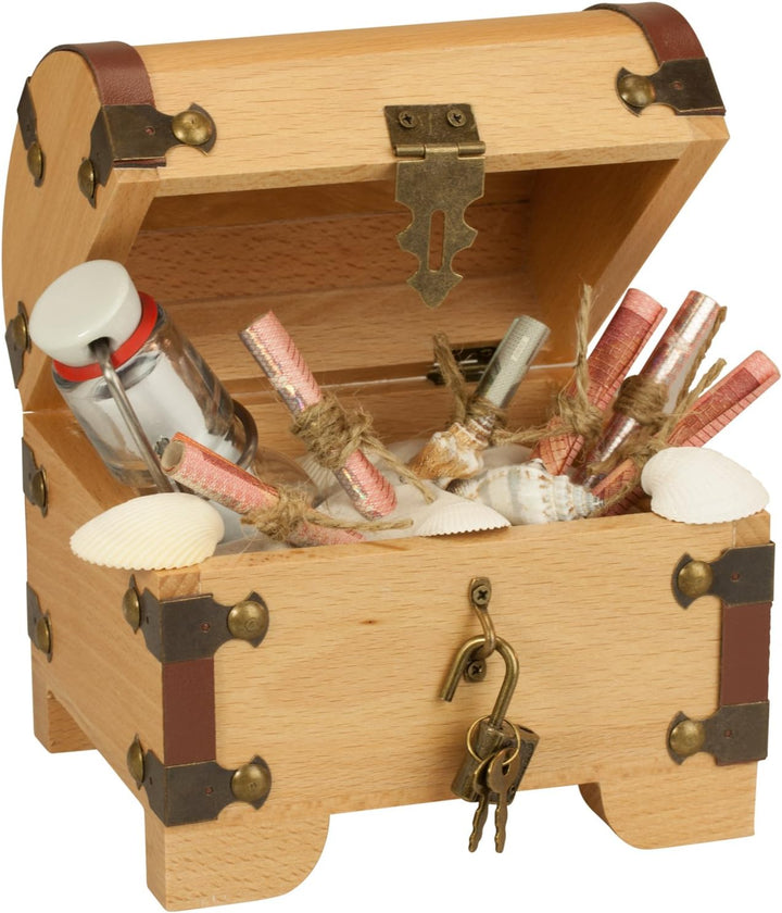 Geschenke 24 Holz-Schatztruhe zum 30. Geburtstag - Geschenkbox für Geld und Geldgeschenke - Geburtst