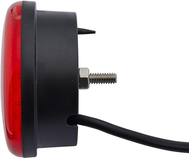 HELLA - Heckleuchte - 83mm - LED - 24/12V - Anbau/geschraubt - Lichtscheibenfarbe: rot - LED-Lichtfa