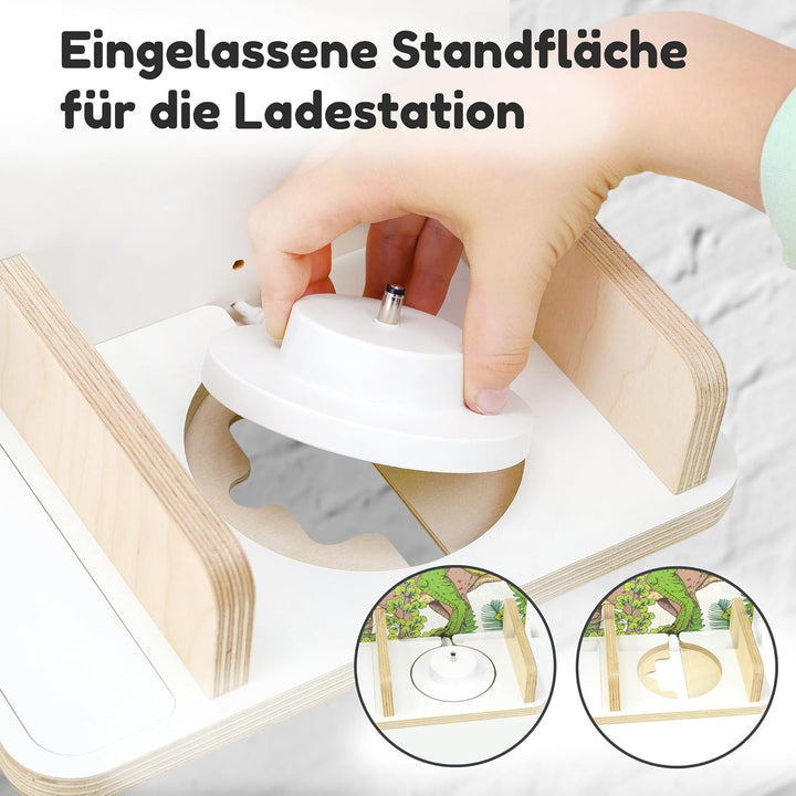stadtecken Holzregal für Musikbox I Passend für die Toniebox und ca. 35 Tonies I Perfekte Aufbewahru