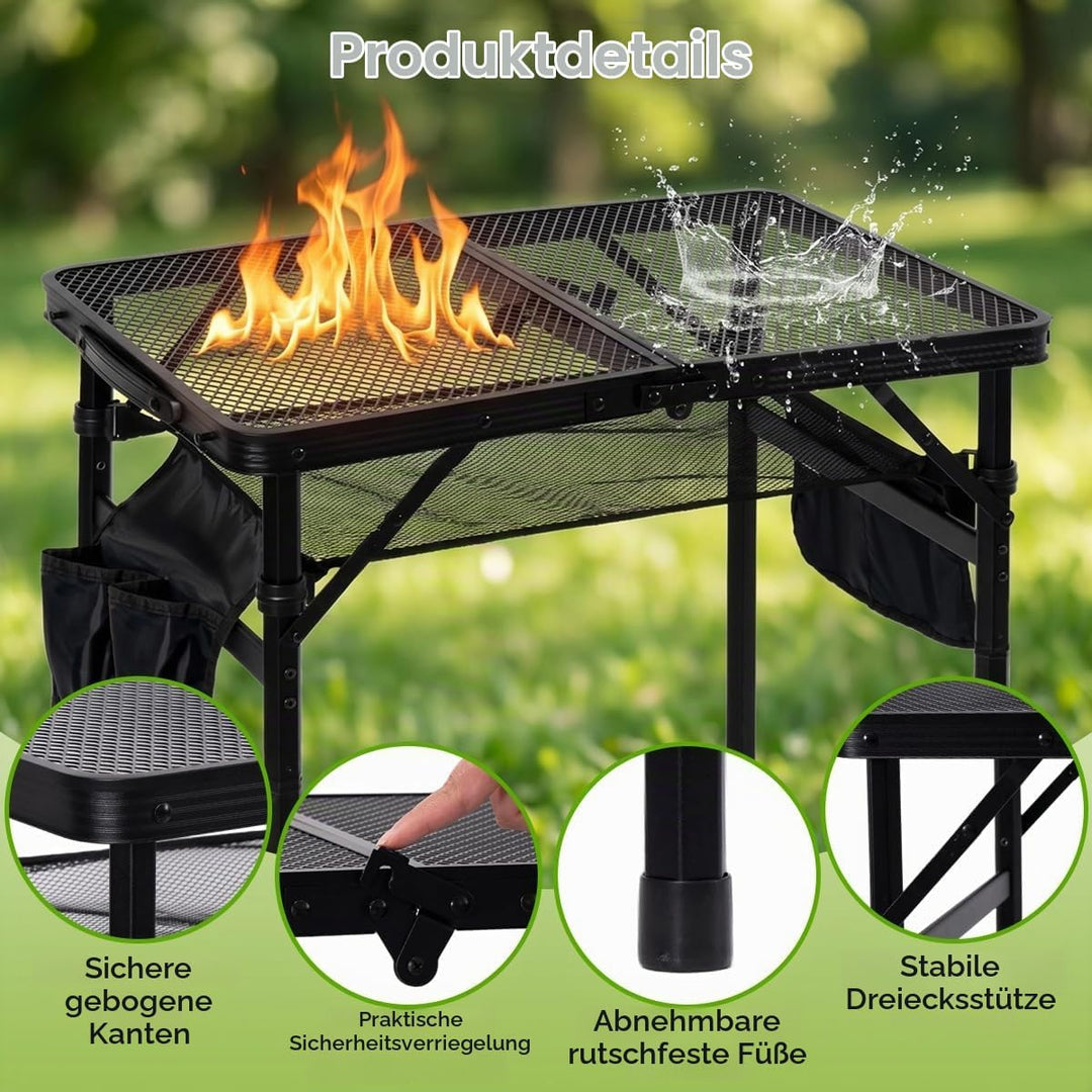 Campingtisch Klappbar Klapptisch Tragbarer Picknicktisch Leicht Beistelltisch Camping Folding Table