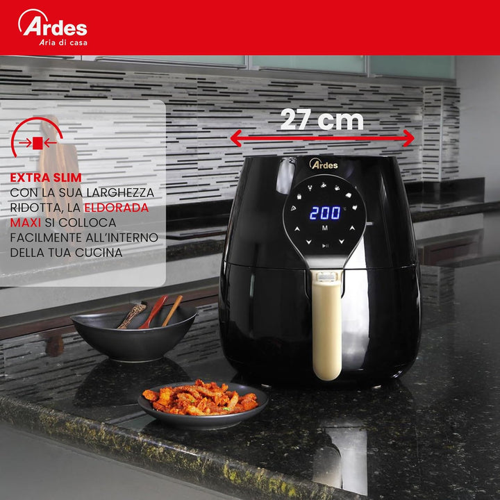 ARDES - Heissluftfritteuse 5 Liter Fassungsvermögen Air Fryer Maxi mit Digitalanzeige und 60-Minuten