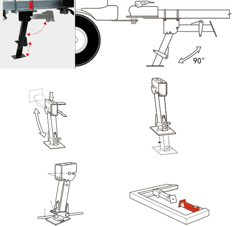 Wohnmobil-Stabilisator-Wagenheber, 2 Stück, 650 Lb, Unterstützung, 1000 Lb, Tragfähigkeit, Verstellb