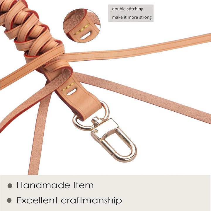Senral Top Handle Neonoe Strap Geflochtener Echtleder-Griff 31cm,Geflochtener Griff für Beaubourg Ho