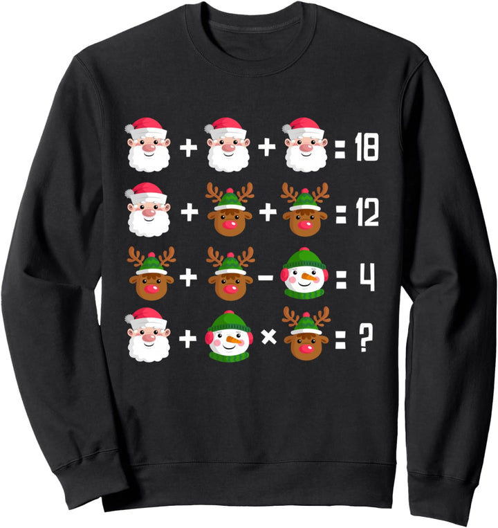 Mathe Lehrer Mathe Quiz Für Kinder Weihnachten Sweatshirt
