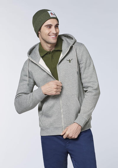 CHIEMSEE Sweatjacke mit Kapuze und Jumper-Motiven S Neutr. Gray, S Neutr. Gray