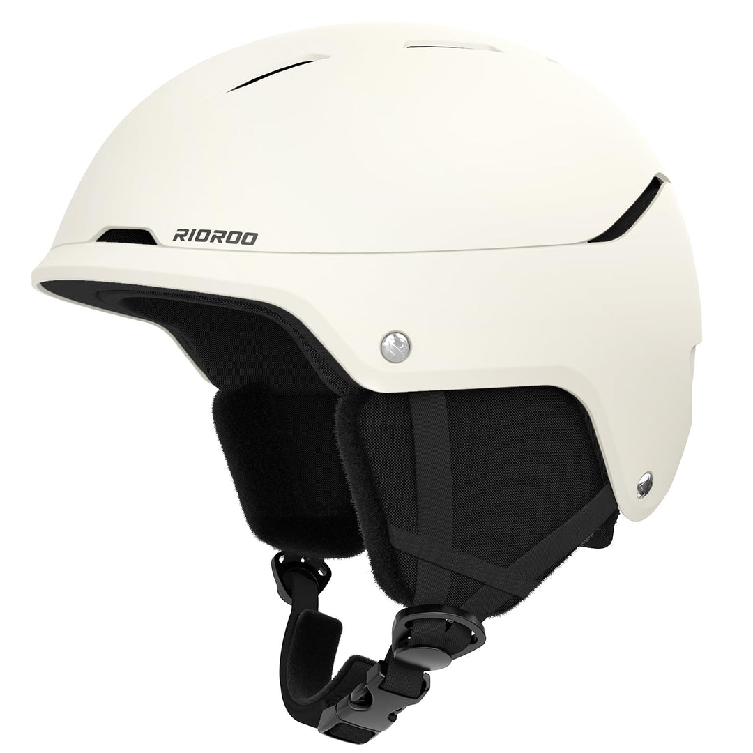 RIOROO Skihelm, Skihelme Herren Damen Jugendliche Grössenverstellbar,Warme Flusen-Ohrpolster Snowboa
