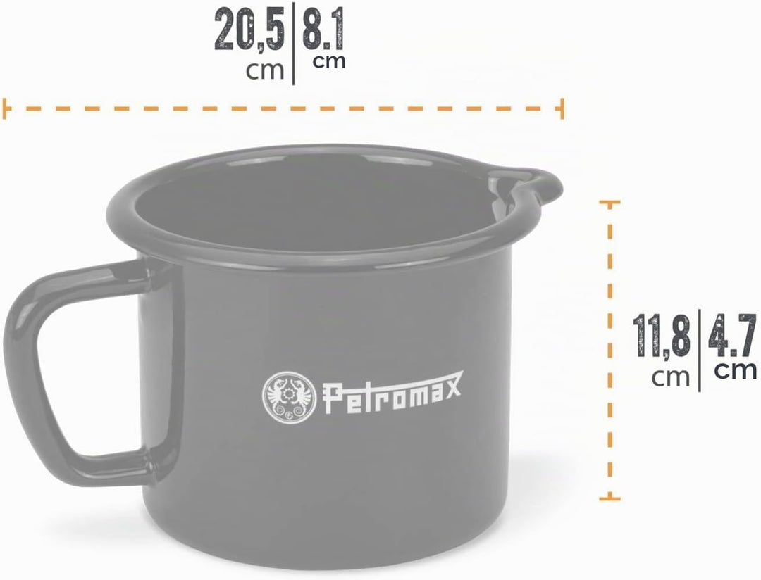 Petromax Emaille Milchtopf (1,4 Liter, schwarz) Schwarz 1,4 Liter, Schwarz 1,4 Liter