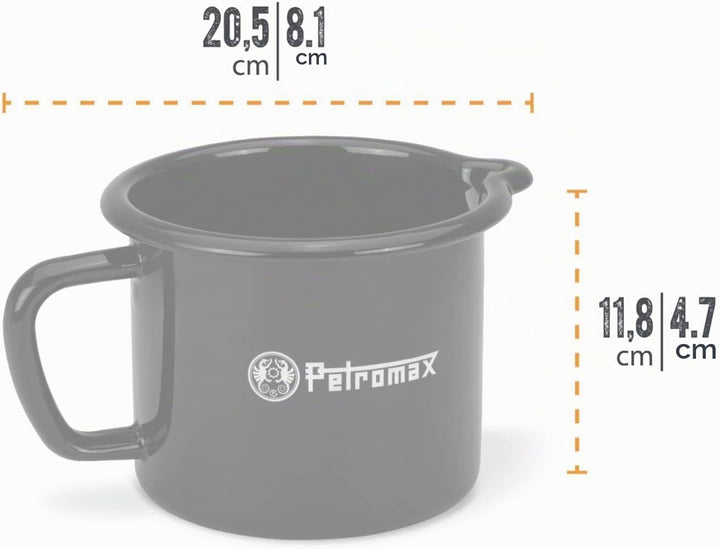 Petromax Emaille Milchtopf (1,4 Liter, schwarz) Schwarz 1,4 Liter, Schwarz 1,4 Liter