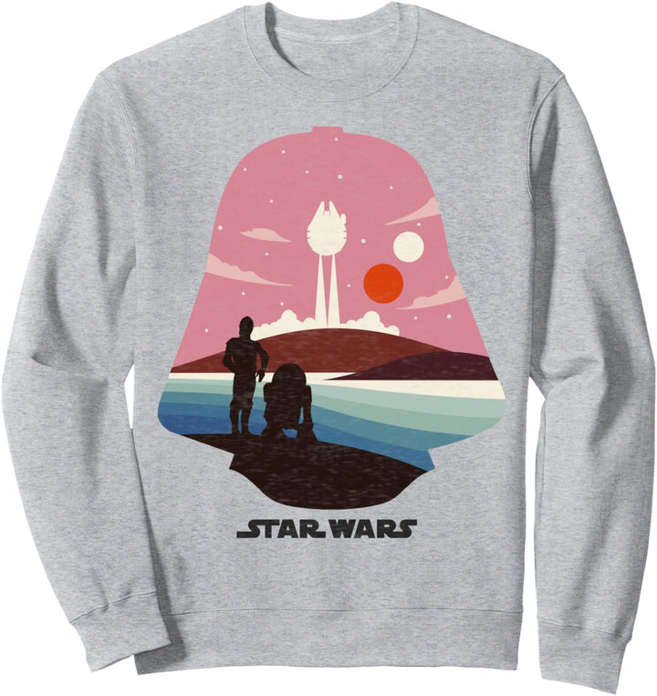 Star Wars Droid Vader Head Silhouette Sweatshirt