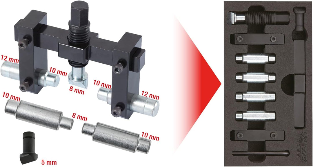 KS Tools KS 701 Tools 700.565 Klemmbohrungs-Spreizwerkzeug-Satz, 11-tlg.