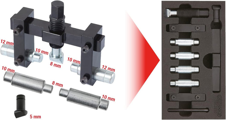 KS Tools KS 701 Tools 700.565 Klemmbohrungs-Spreizwerkzeug-Satz, 11-tlg.