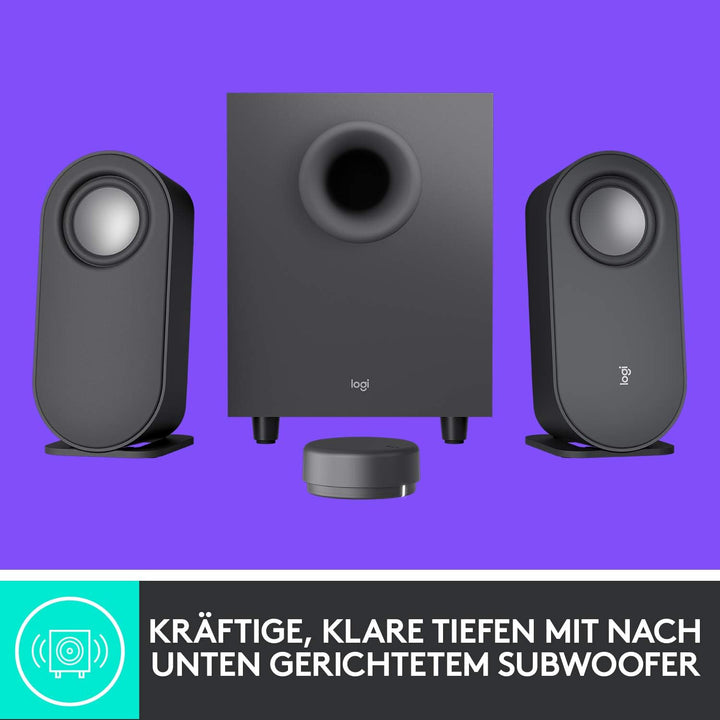 Logitech Z407 Bluetooth-Computerlautsprecher mit Subwoofer und kabelloser Steuerung, raumfüllendem S