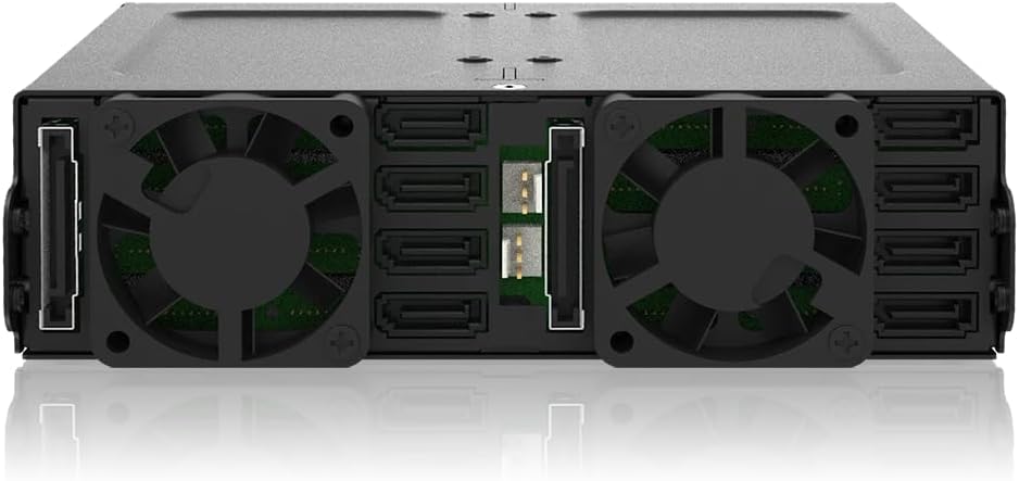 ICY DOCK 8X 2,5" SATA/SAS HDD/SSD Wechselrahmen mit schraubenlosen Trays in 5,25" Schacht - ExpressC