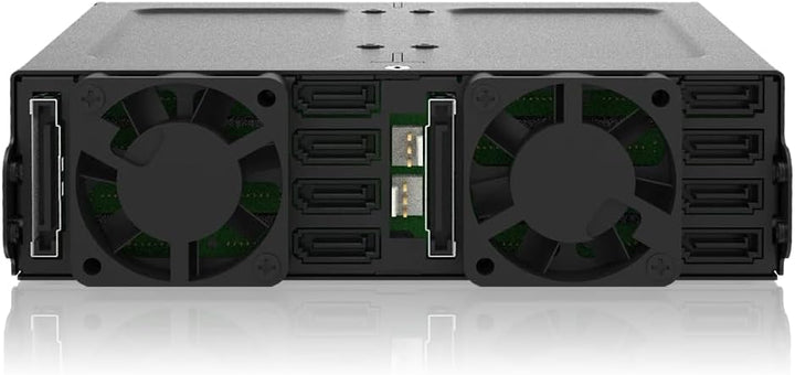 ICY DOCK 8X 2,5" SATA/SAS HDD/SSD Wechselrahmen mit schraubenlosen Trays in 5,25" Schacht - ExpressC
