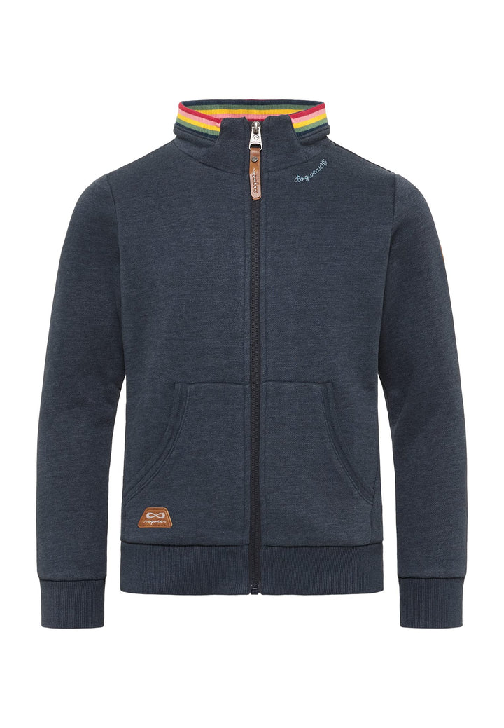 Ragwear Majda Mädchen Sweatjacke Sweasthirt mit Reisverschluss Cardigan Strickjacke Jacke Übergangsj