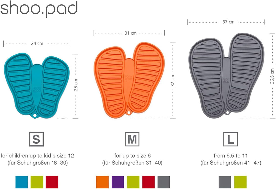 Sanni Shoo Shoo.Pad Schuhablage Schuhabtropfschale – Waschbare Schuhmatte in versch. Grössen &amp; Farbe