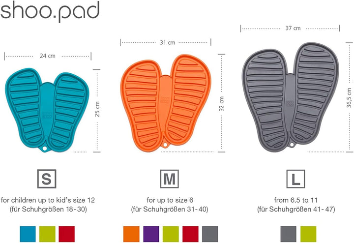 Sanni Shoo Shoo.Pad Schuhablage Schuhabtropfschale – Waschbare Schuhmatte in versch. Grössen &amp; Farbe
