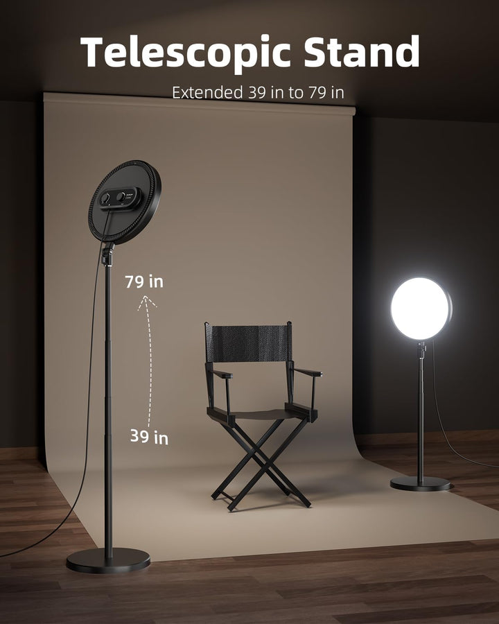 Weilisi Grosse Ringlicht mit 79" Stativ Handy für TikTok, Vlogging, Makeup