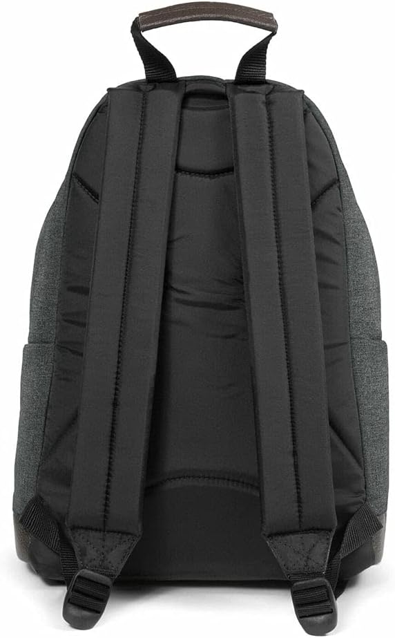EASTPAK Wyoming Rucksack, 40 cm, 24 L, Black Denim (Grau) & Oval Single Federmäppchen, 22 cm, Black
