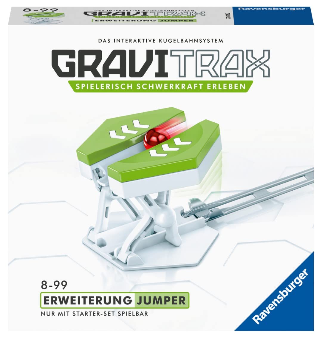 Ravensburger GraviTrax Erweiterung Jumper - Ideales Zubehör für spektakuläre Kugelbahnen, Konstrukti