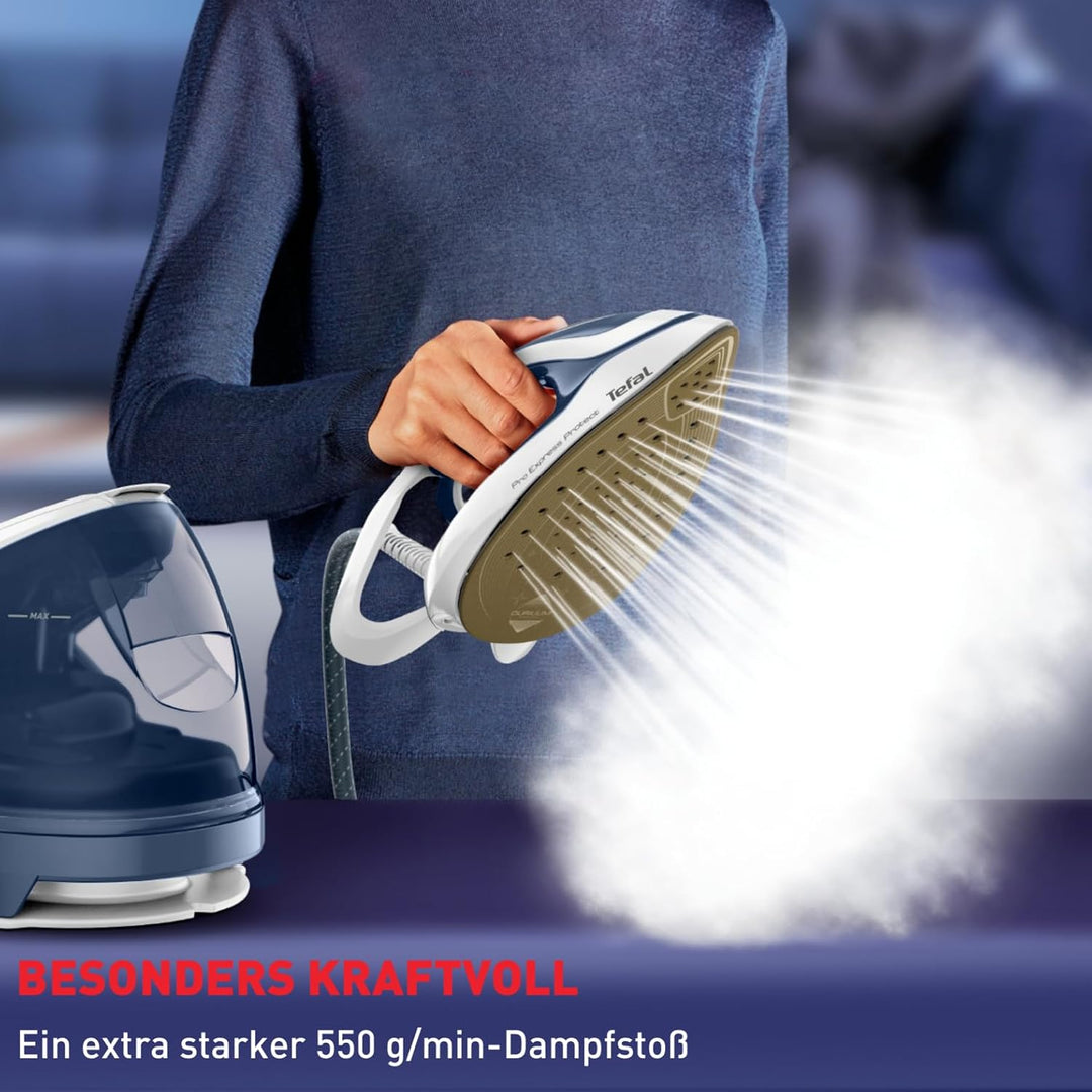 Tefal GV9225 Pro Express Protect Dampfbügelstation | 7,6 Bar Dampfdruck | variable Dampfmenge: 140 g