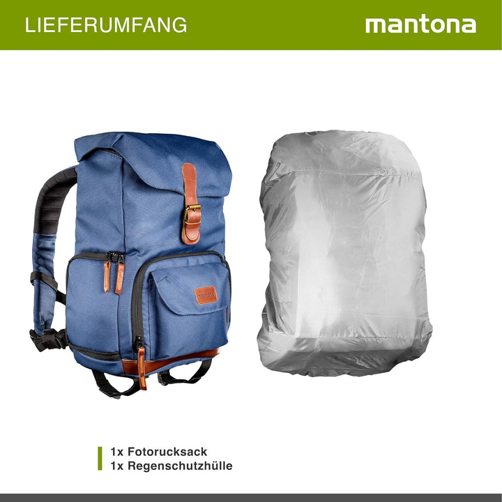 Mantona Fotorucksack Luis Luis junior Blau, Luis junior Blau