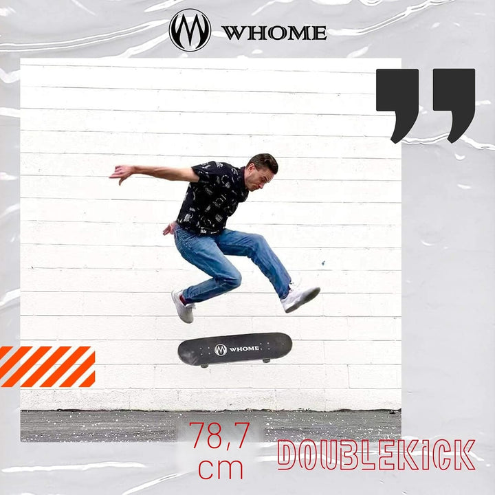 WHOME Pro Skateboards Komplett für Erwachsene/Kinder Mädchen/Jungen Anfänger/Profi - 31 x 8 Zoll Sta