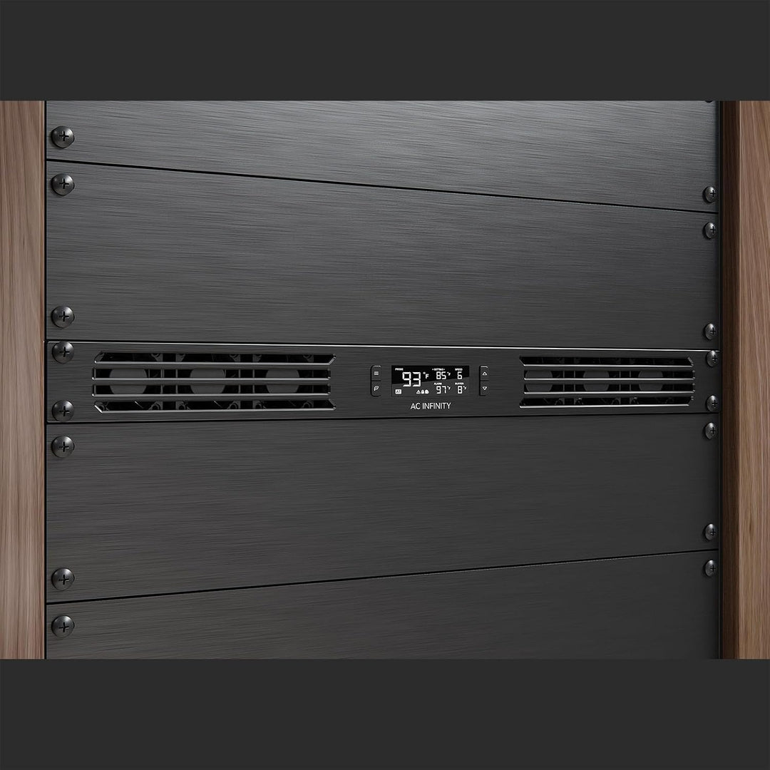 AC Infinity CLOUDPLATE T6, Rack-Montage-Lüfter 1U, Front-Abluftstrom, zur Kühlung von AV-Geräten, He