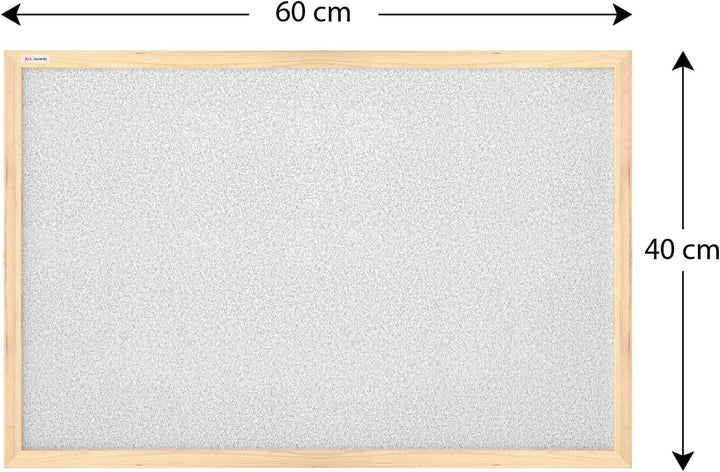 ALLboards Hellgrau Pinnwand mit Holz Rahmen 60x40cm Korktafel Korkwand Pinnwand Kork Farbiger Kork 6