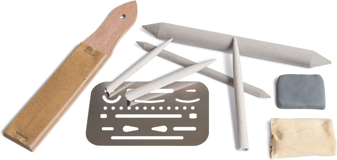 Honsell 14-99889 - Zeichenset "Disegno" - Künstler Set, Schwarze Aufbewahrungsbox mit 12 Bleistiften