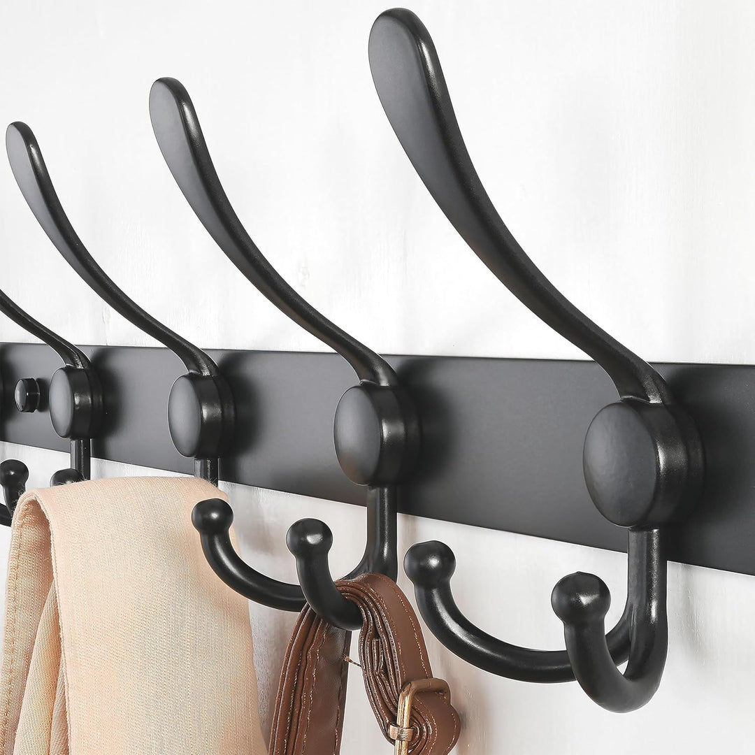 Dseap Garderobenleiste mit 8 haken, schwerlast 74cm Lang garderobenhaken, edelstahl wandgarderobe, k