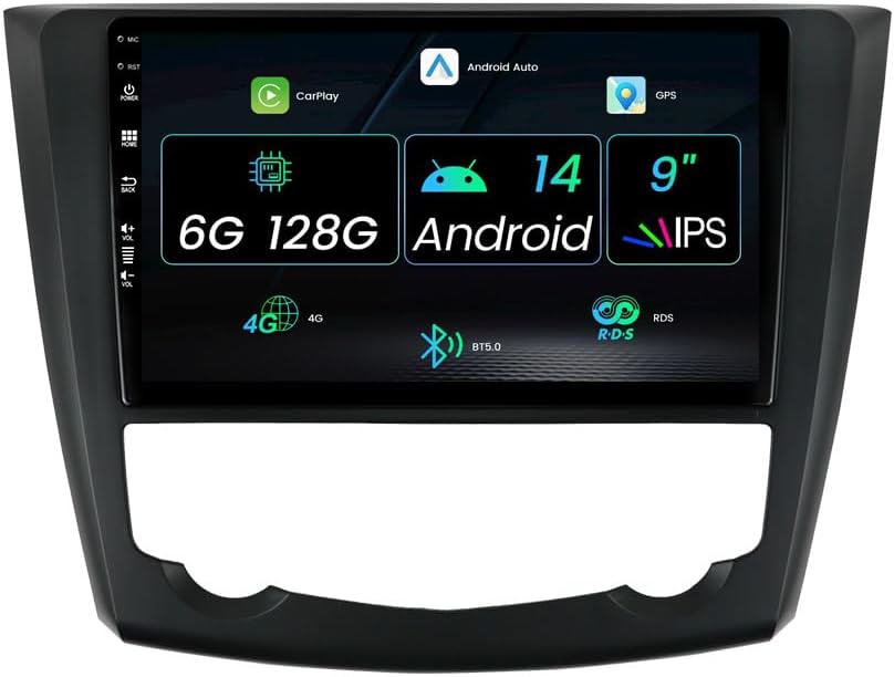 9 Zoll Android 12 Autoradio für Renault Kadjar 2015–2019 – KOSTENLOSE Rückfahrkamera und Mikrofon –