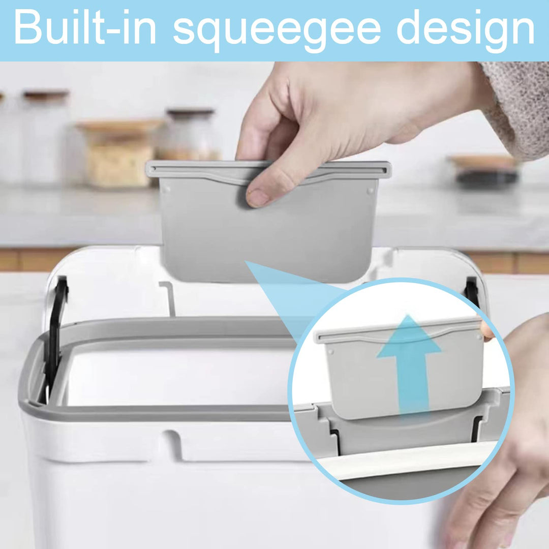 Mülleimer Hängend mit Deckel, 9L Biomülleimer Küche, Badmülleimer Wandhängend,Hängender-mülleimer mi